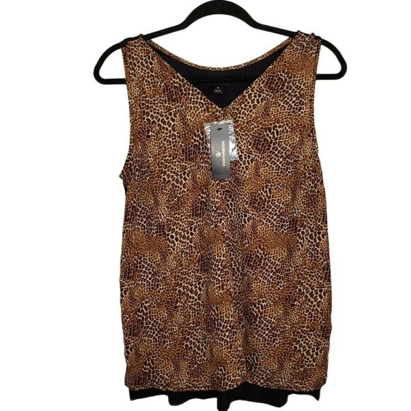 Worthington Alfie Animal Print Sleeveless Tank - Picture 1 of 7